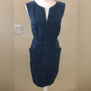 Boden Dark Blue Denim Shift Dress